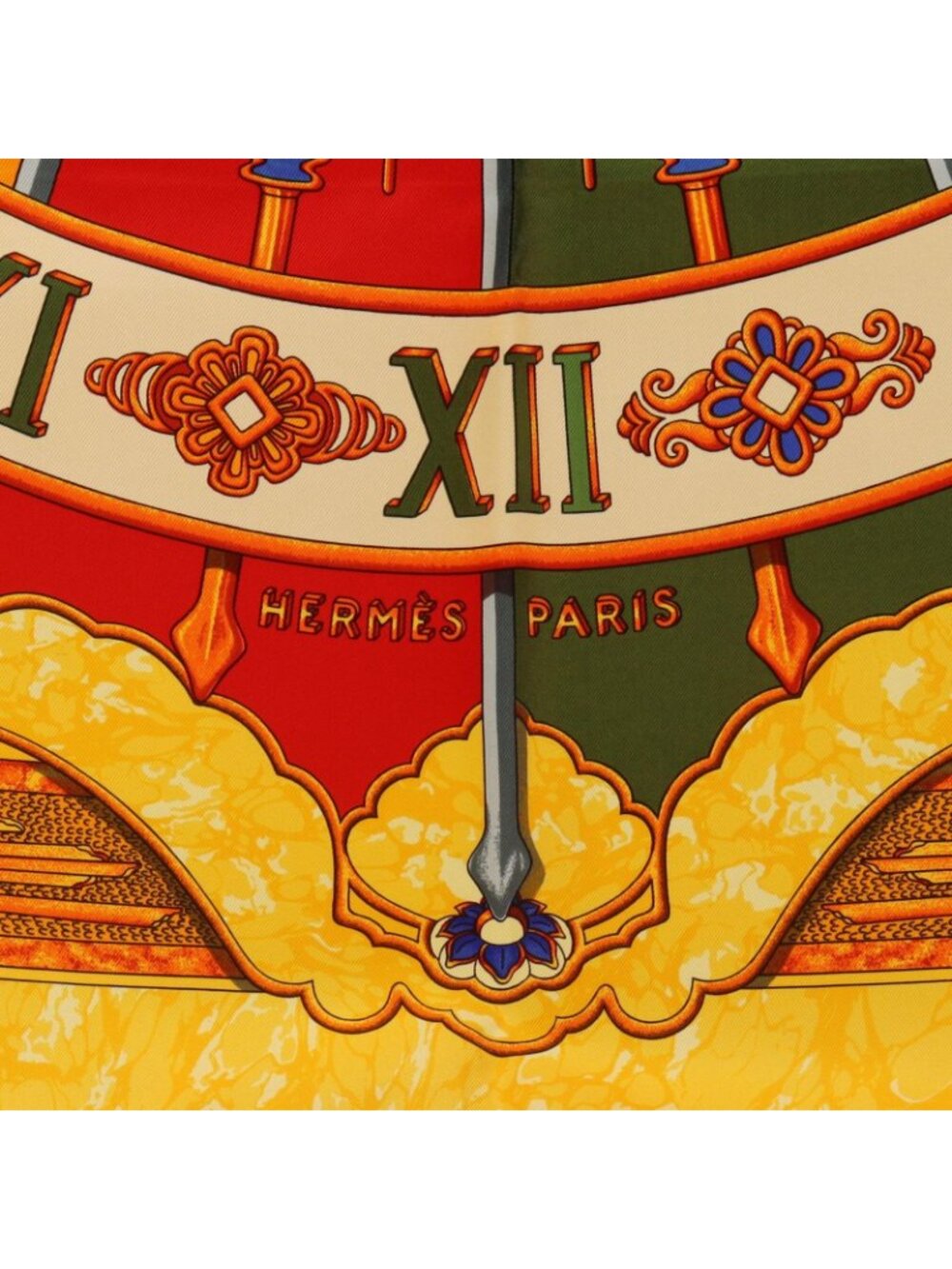 Hermes Scarf Carre 90 Gloria Soli Orange Silk - Picture 5 of 7